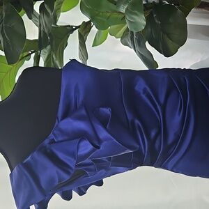 One shoulder satin dress